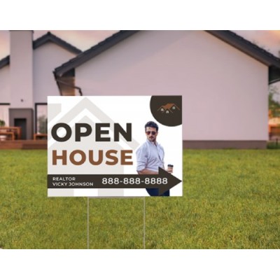Open House signs -- 4mm Coroplast Double sided