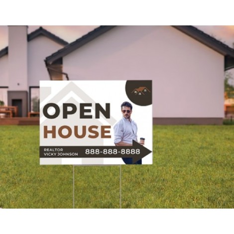 Open House signs -- 4mm Coroplast Double sided