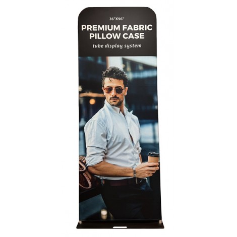 Premium fabric pillow case tube display system