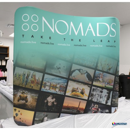 8'x8' Tube Curved Frame (W8) + Fabric Pillow Case Media Wall 